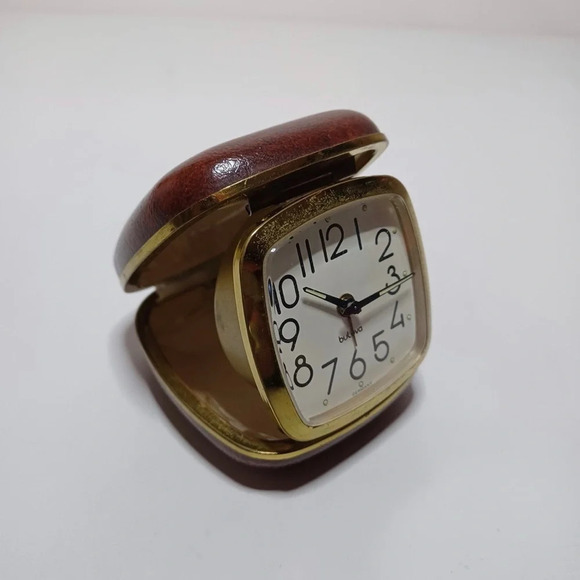 Vintage Bulova Germany Travel Pocket Alarm Clock Working - Picture 6 of 8